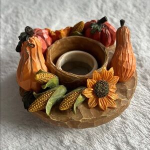 Home Interiors Harvest Pumpkin Candle Topper